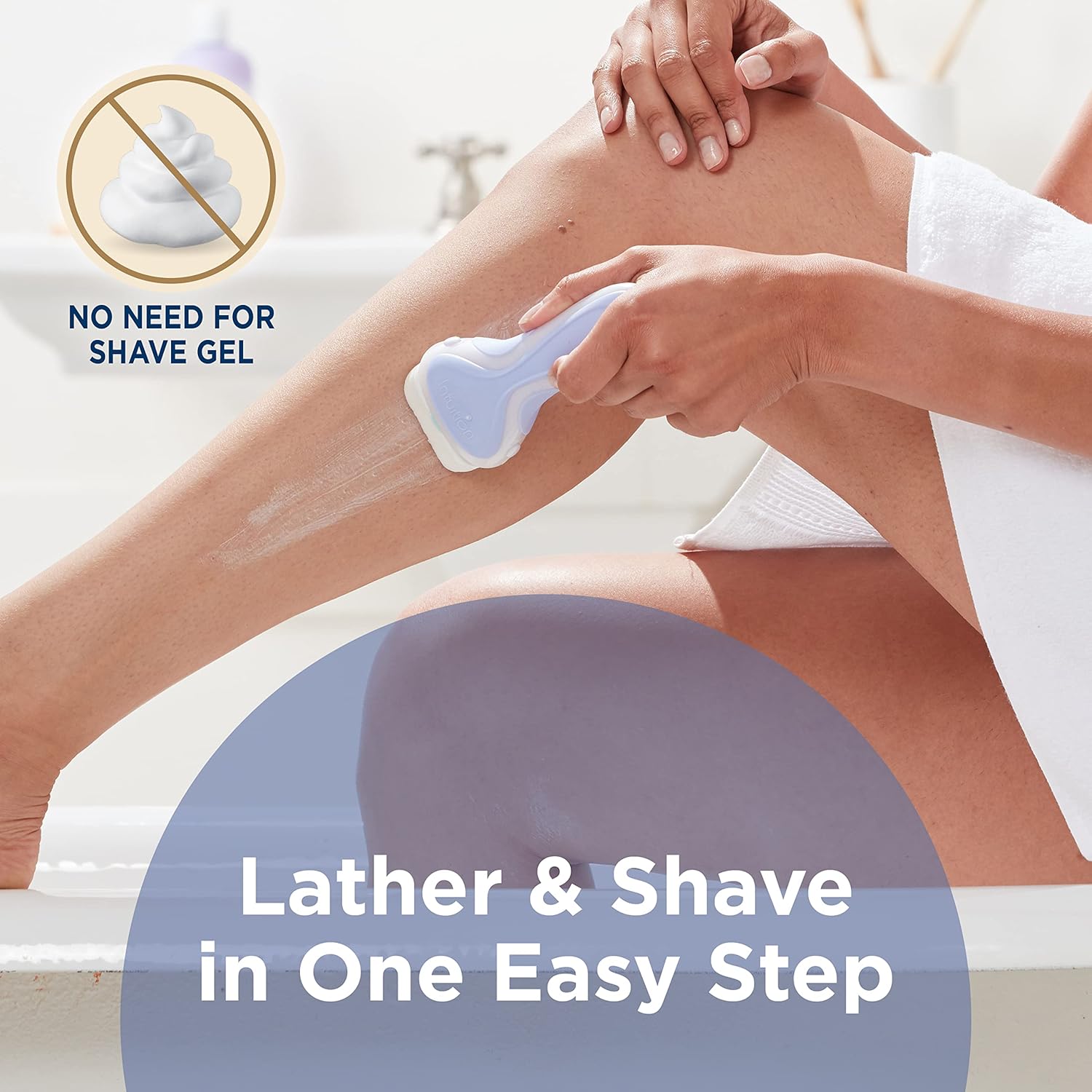 Schick Intuition Pure Nourishment Razors For Women | 1 Razor & 2 Intuition Razor Blades Refill With Organic Cocoa Butter : Beauty & Personal Care