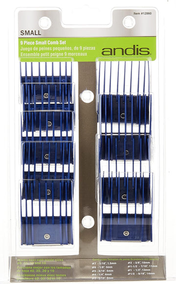 Andis Clipper Combs For Small Pets, Blue, (Pack Of 9) (12860)