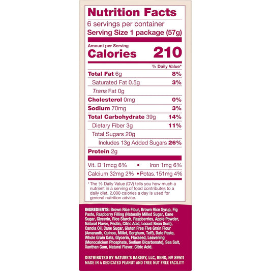 Nature’S Bakery Gluten Free Fig Bars, Strawberry, Real Fruit, Vegan, Non-Gmo, Snack Bar, 6 Boxes With 6 Twin Packs (36 Twin Packs)