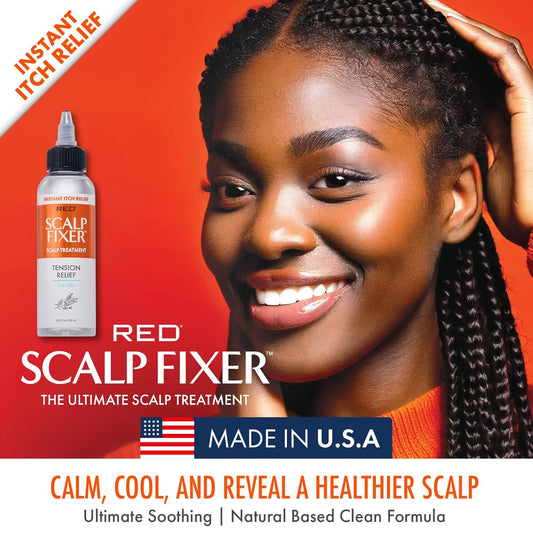 Red By Kiss Scalp Fixer Dry & Itchy Scalp Treatment Instant Cooling Sooth, Hydration & Buildup Control, Detoxify & Balance Healthy Hair (4 Fl.Oz, Apple Cider Vinegar, Anti Build-Up)