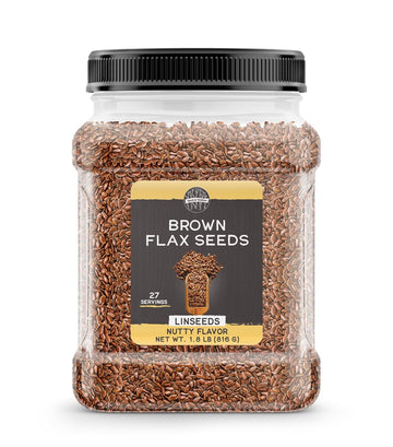 Birch & Meadow Brown Flax Seeds, 1.8 Lb, Nutty Flavor, Linseeds