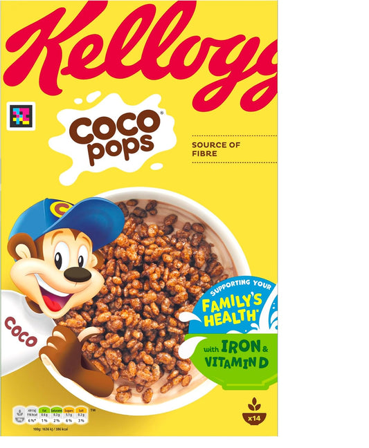 Kellogg'S Coco Pops Chocolate Breakfast Cereal 420G (Pack Of 2)