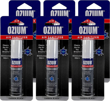 Ozium Air Sanitizer 0.8 oz Spray, Carbon Black Scent (6-Pack)