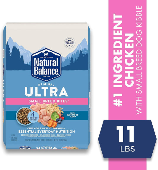 Natural Balance Original Ultra Chicken & Barley Small-Breed Bites Dry Dog Food 11 Pound (Pack Of 1)