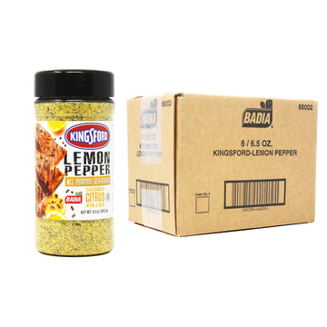 Kingsford Badia Lemon Pepper All-Purpose Seasoning, 6.5 oz (Pack of 6)