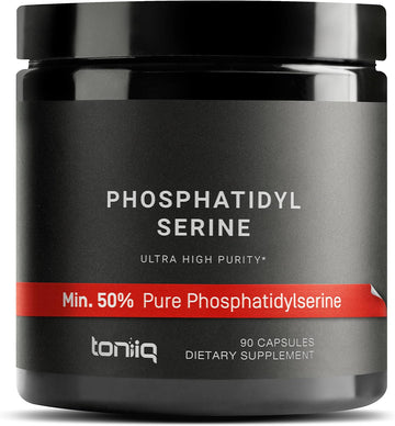 Toniiq Phosphatidylserine - 400Mg Formula - World’S First 50% Purity - Highest Purity In The Us - Soy Free Phosphatidylserine Supplement - 90 Veggie Capsules