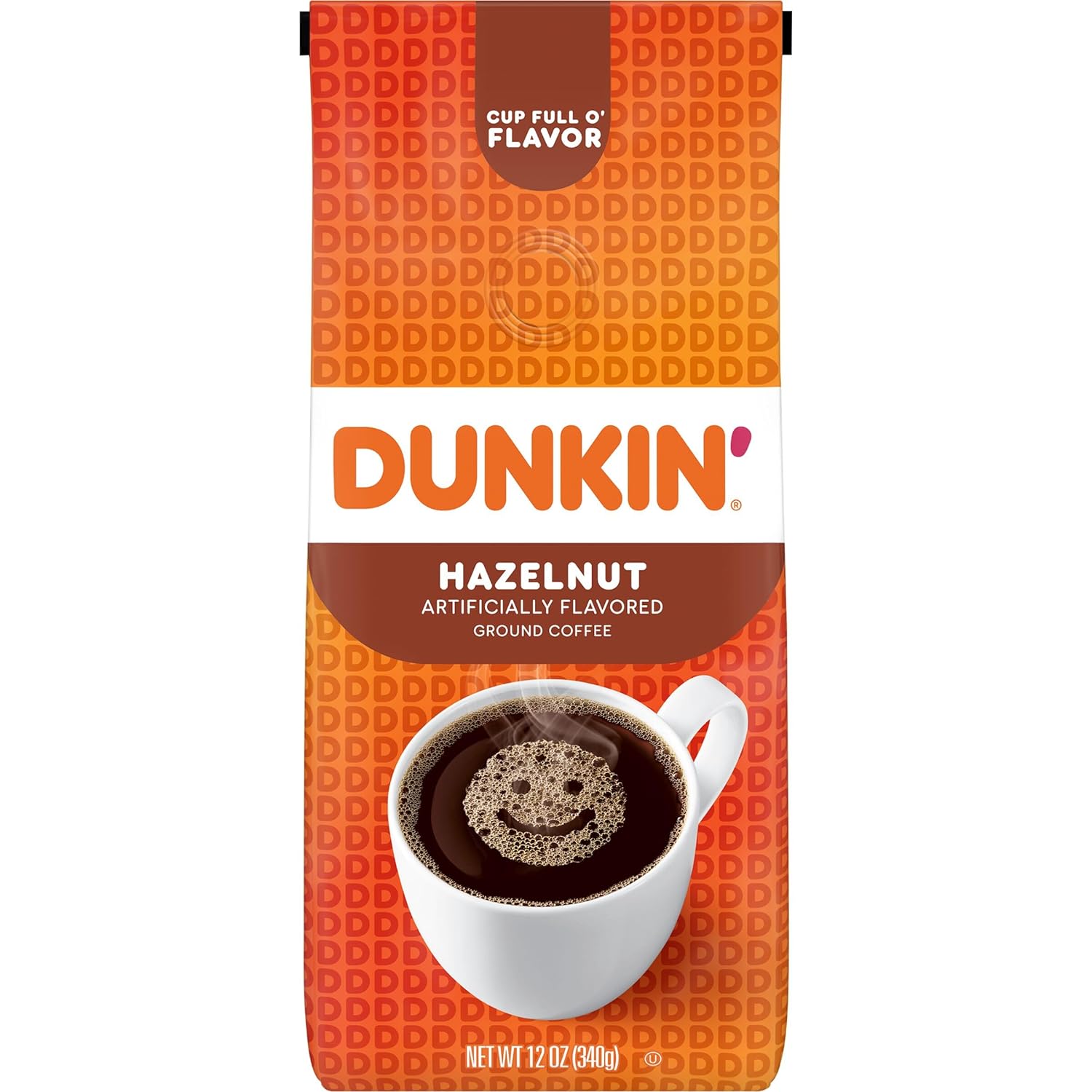 Dunkin' Hazelnut Flavored Ground Coffee, 12 Ounce (Pack of 1)