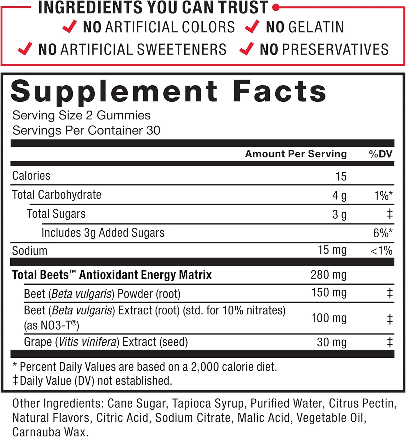 Force Factor Total Beets Gummies Beet Supplement With Beet Powder,Superfood With Nitrates, Great-Tasting Beet Chewables For Heart-Healthy Energy, Antioxidant Support, And More, 60 Gummies : Health & Household
