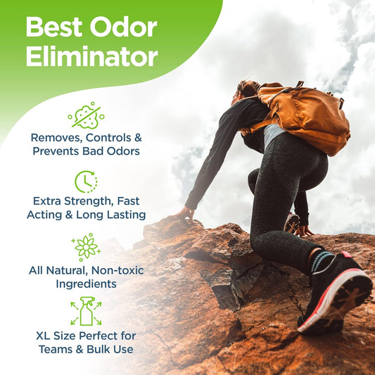Natural Shoe Deodorizer Spray Bundle - Foot Spray Odor Eliminator Spray, Shoe Spray Deodorizer, Shoe Odor Eliminator Spray, Gear Spray (Mint 32Oz, Lemon 32Oz)
