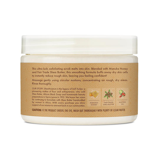 Sheamoisture Smoothing Body Scrub Manuka Honey To Reduce Rough Skin Exfoliating Body Scrub With Fair Trade Shea Butter 11.3 Oz