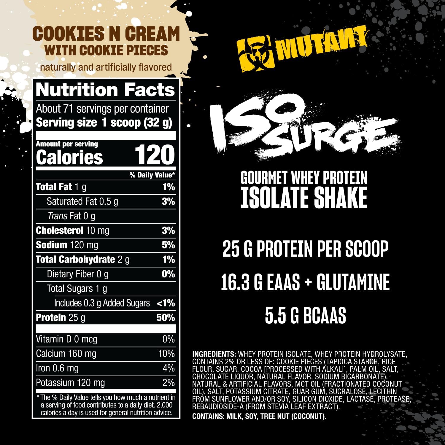 Mutant Iso Surge Whey Protein Isolate Powder Acts Fast To Help Recover, Build Muscle, Bulk And Strength, 5 Lb - Strawberry Milkshake : Health & Household