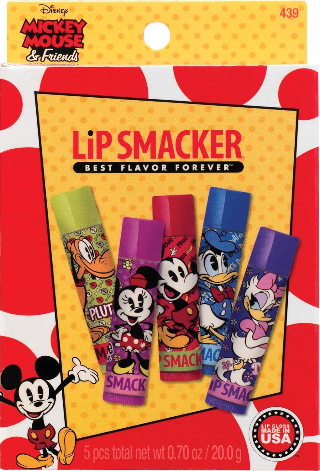 Lip Smacker Disney Story Book Mickey Mouse And Friends Lip Gloss Set, 5 Count