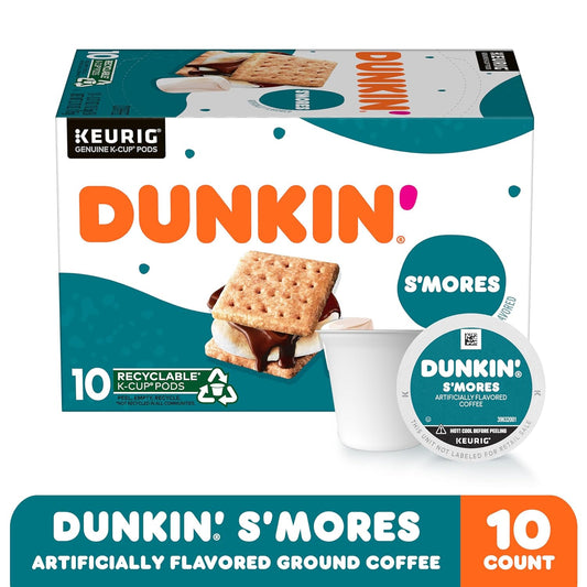 Dunkin’ S’mores Flavored Coffee, 10 Keurig K-Cup Pods