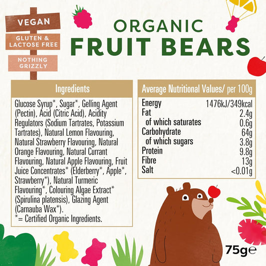 Biona Organic Mini Fruit Bears, 75 g : Amazon.co.uk: Grocery