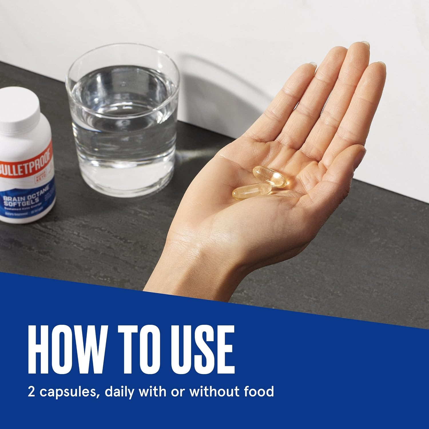 Bulletproof Brain Octane Softgels, 60 Count, Pure C8 Mct Oil For Sustained Ennergy