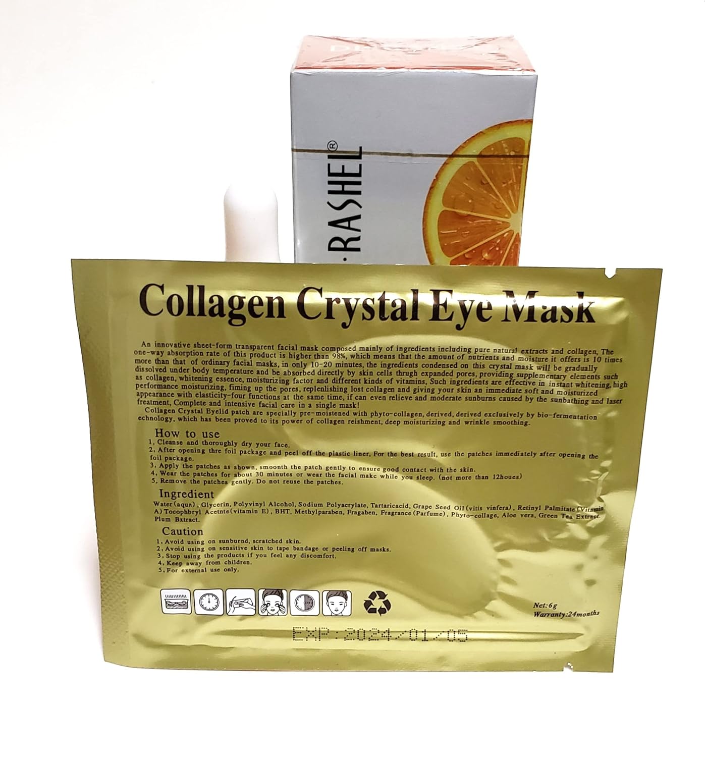 Dr Rashel Vitamin C Eye Anti - Aging Serum Essence | Hyaluronic Acid And Collagen, Reduce Wrinkles, Remove Dark Circles & Puffiness, Size (1.01 Oz) : Beauty & Personal Care