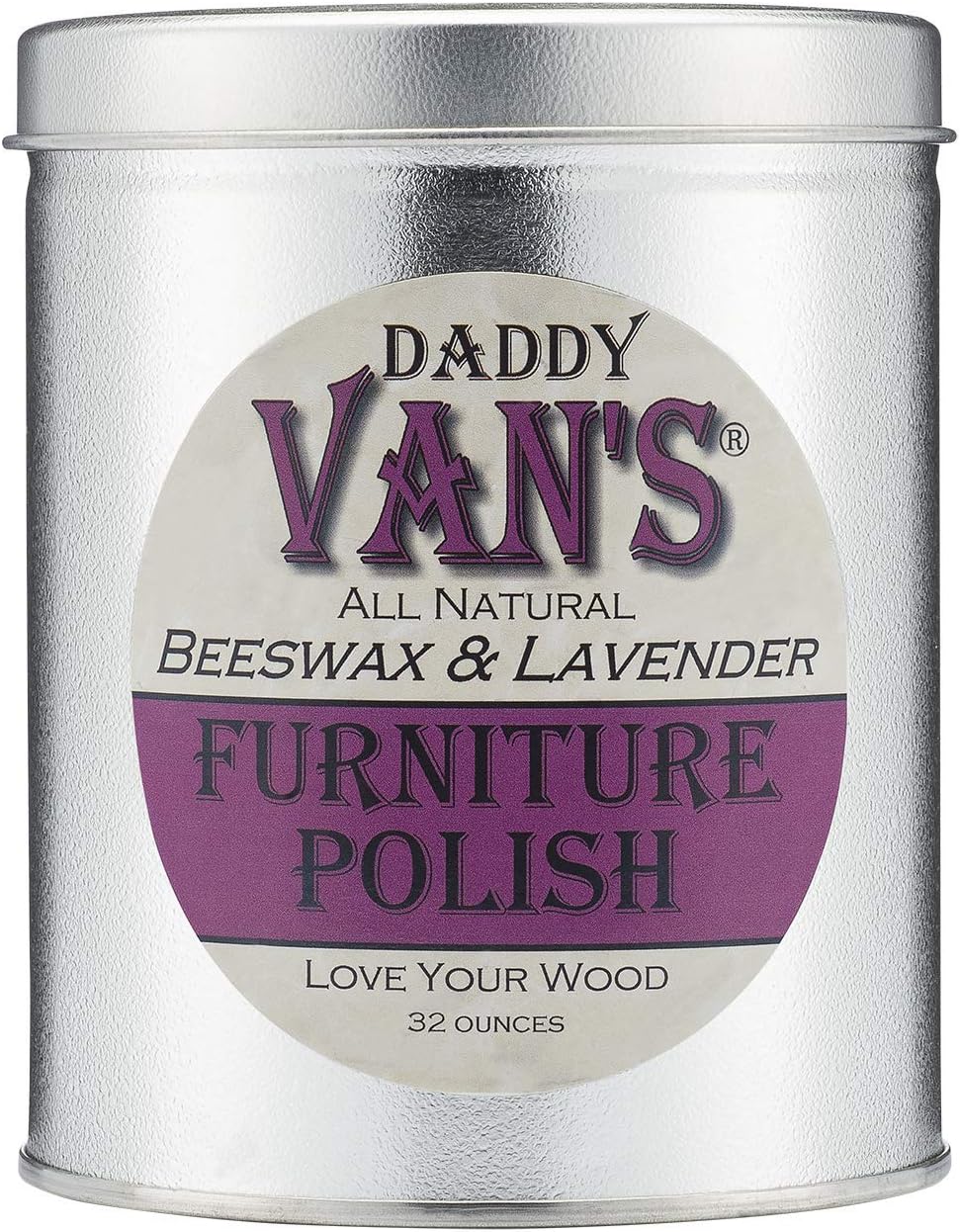 Daddy Van's All Natural Beeswax & Lavender Furniture Polish - 32 Ounce Economy Size