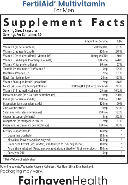 Fairhaven Health Fertilaid For Men, Motilityboost, And Countboost Combo | Fertility Supplements For Men | Male Fertility Supplement With Conception For Him Prenatal Vitamin