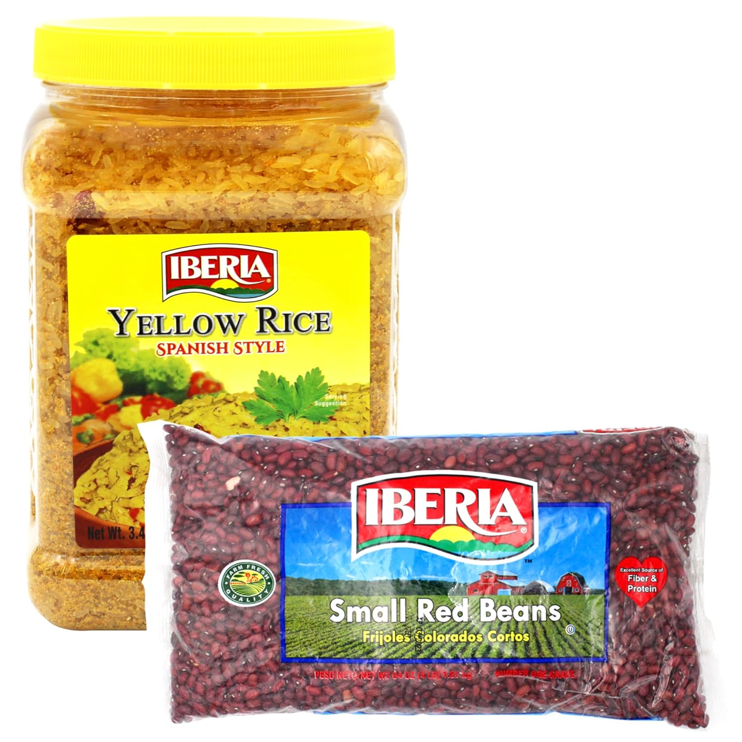 Iberia Yellow Rice 3.4 lb and Iberia Small Red Beans 4 lb. Bundle : CDs & Vinyl