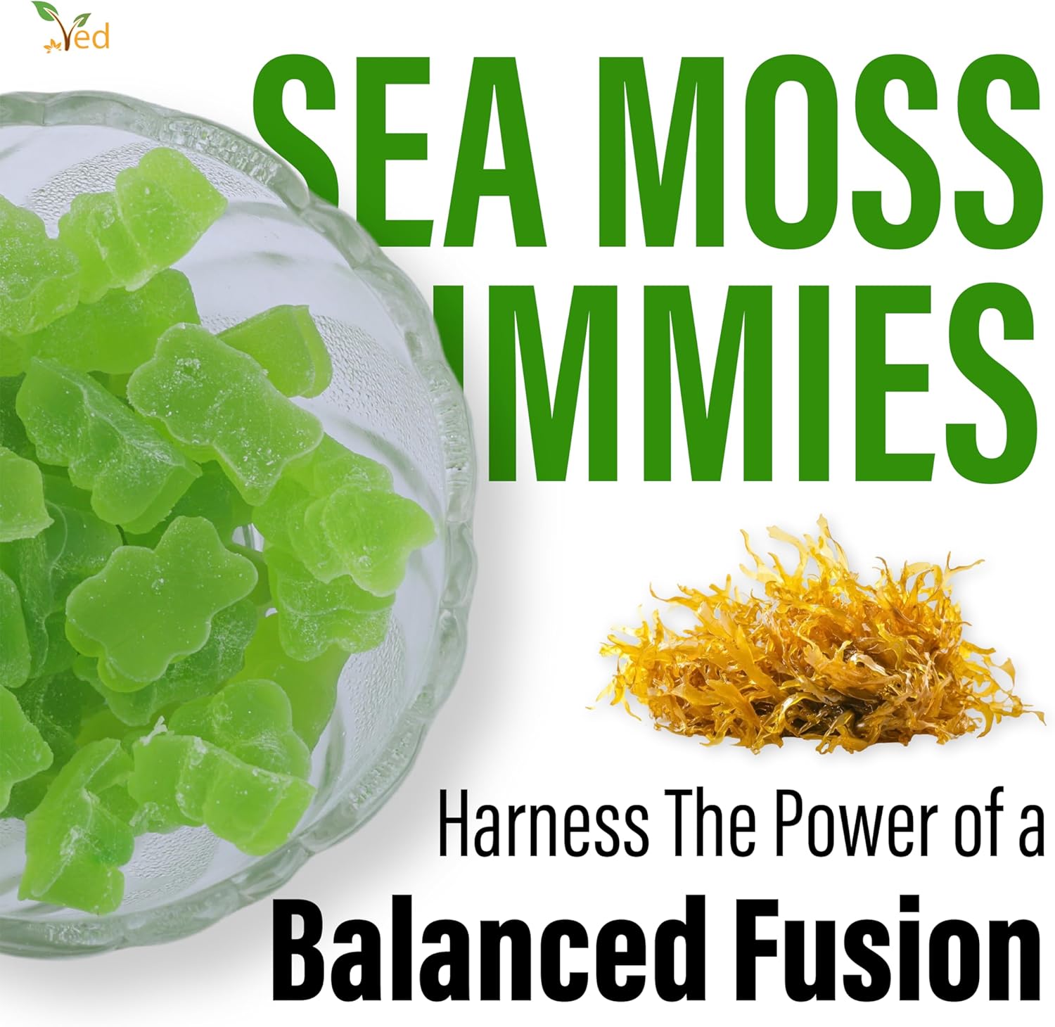 Ved Sea Moss Gummies; SM Chews Apple Flavour, Raw Unfiltered Sea Moss Gummies with Mother Culture, Vegetarian Vegan Health Supplement for Men and Women- 60 Chews 30 Days’ Supply : Amazon.co.uk: Health & Personal Care