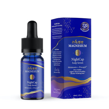 Hair Growth Serum With Melatonin + Peptides, Nfuse Magnesium Nightcap Scalp Treatment For All Hair Types, Decalcifies Follicles, Vegan, Deep Relaxation, Sleep Aid, Fragrance-Free