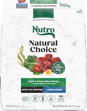 Nutro Natural Choice Adult Large Breed Dry Dog Food, Lamb And Brown Rice Recipe, 30 Lbs