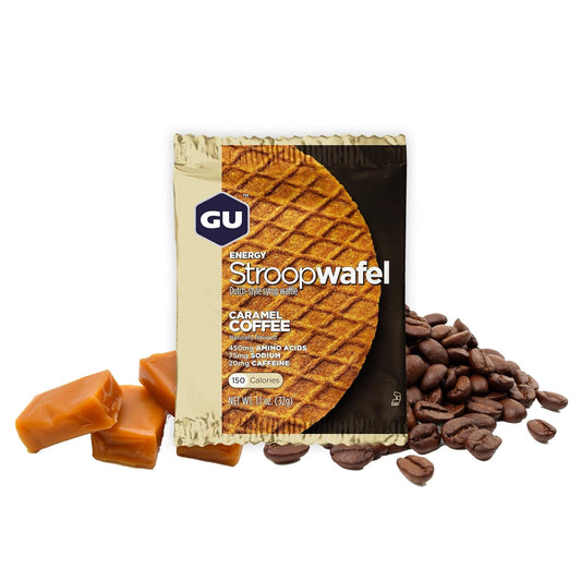 Gu Energy Stroopwafel Caramel Coffee Sports Nutrition Waffle, Caffeine Included, And Kosher Dairy, On-The-Go Energy For Any Workout, 16 Count