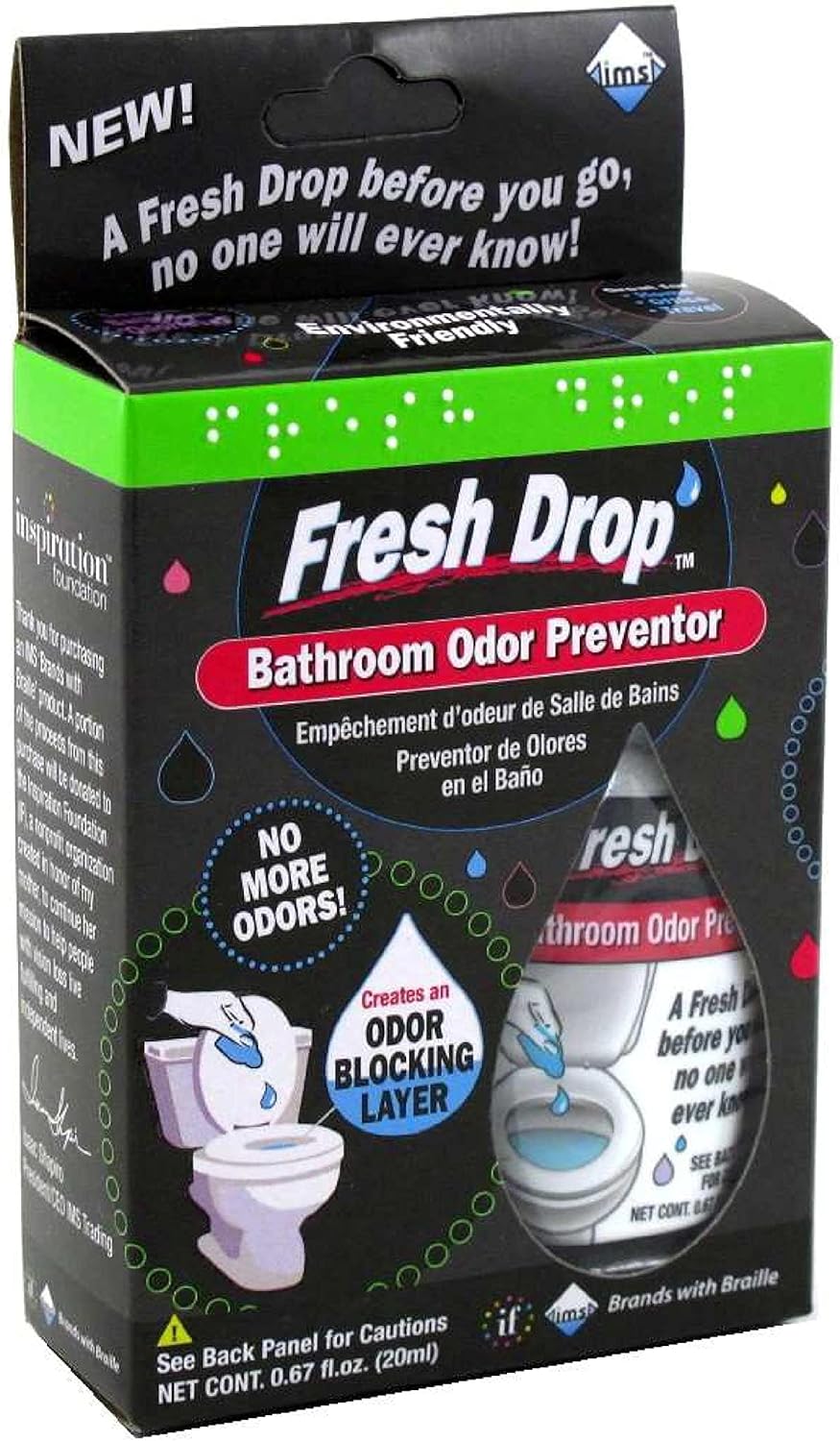 Fresh Drop Bathroom Odor Preventor 0.67 Ounce (20ml) (2 Pack) : Health & Household
