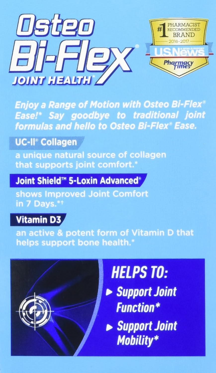 Osteo Bi-ex Joint Health Ease Mini Tabs a Day Advanced Triple Action UC-II Collagen Formula 70 Count (Pack of 1)