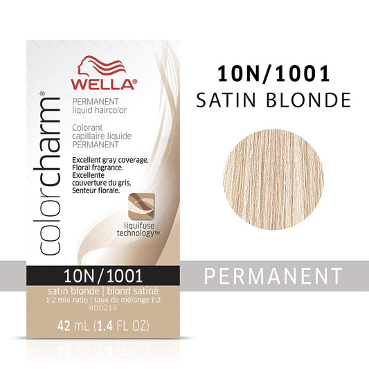 Wella Professionals Invigo Brilliance Color Protection Shampoo & Conditioner, For Fine Hair + Wella Colorcharm Permanent Liquid Hair Color For Gray Coverage, 10N Satin Blonde