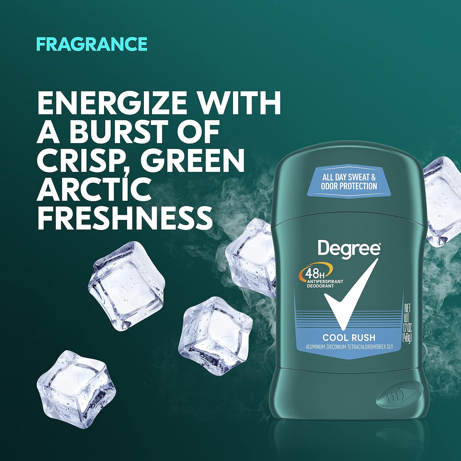 Degree Men Original Protection Antiperspirant Deodorant 48-Hour Sweat & Odor Protection Cool Rush Antiperspirant For Men 1.7 oz, Pack of 12 : Beauty & Personal Care