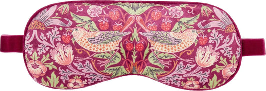 William Morris At Home Sleep Mask, Dried Lavender, Crafted With Stretch Velvet Straps, Eye Mask Black Out, Travel Size, Cruelty And Vegan Friendly, Beauty Gift For Her