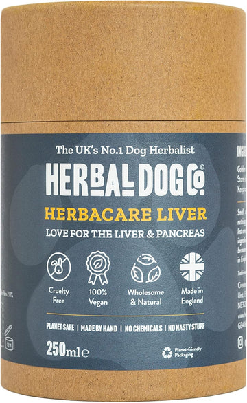 Herbal Dog Co Pancreas & Liver Support, 250ml - Natural Immune Support for Dogs & Puppies - Ideal for Dogs in Recovery or on Medication - All-Natural, Vegan, Made in UK?5060673050325