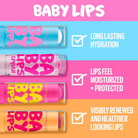 Maybelline New York Baby Lips Moisturizing Lip Balm, Pink Punch, 0.15 Oz