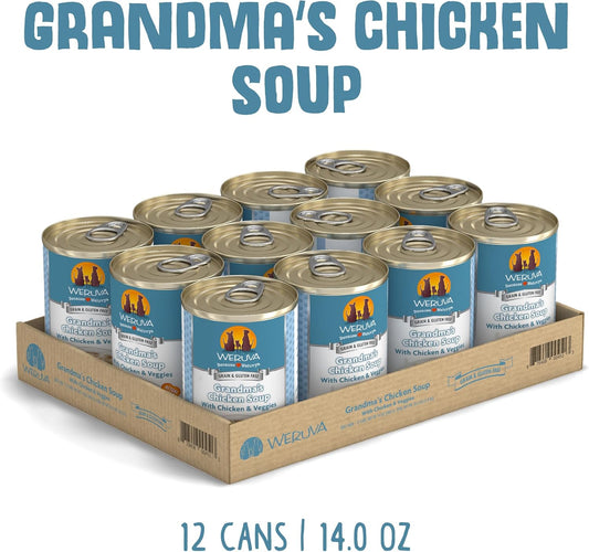 Weruva Classic Dog Food, Grandma'S Chicken Soup With Chicken Breast & Veggies, 14Oz Can (Pack Of 12), Teal (878408004568)