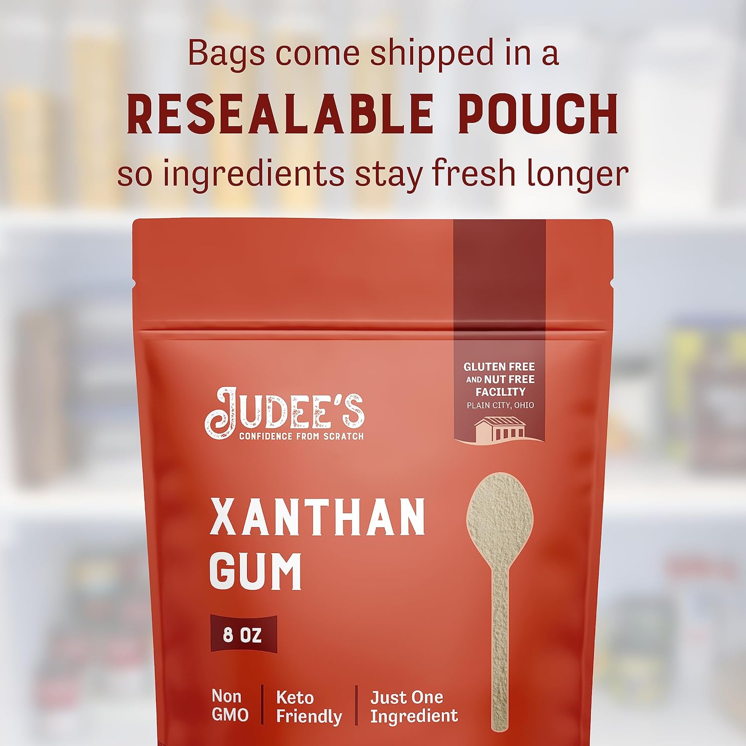 Judee's Xanthan Gum - 8 oz - Baking Supplies - Delicious and 100% Gluten-Free - Great for Keto Syrups, Soups, and Sauces - Enhances Texture and Thickens Dough and Baked Goods : Grocery & Gourmet Food