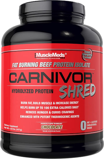 MuscleMeds Carnivor Shred Fat Burning Hydrolized Beef Protein Isolate,