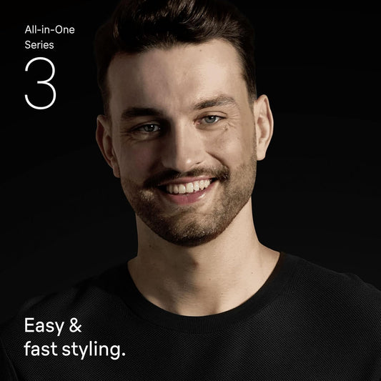 Braun 6-In1 All-In-One Style Kit Series 3, Male Grooming Kit With Beard Trimmer, Hair Clippers & Precision Trimmer, With Lifetime Sharp Blades, Gifts For Men, Uk 2 Pin Plug, Mgk3420, Black