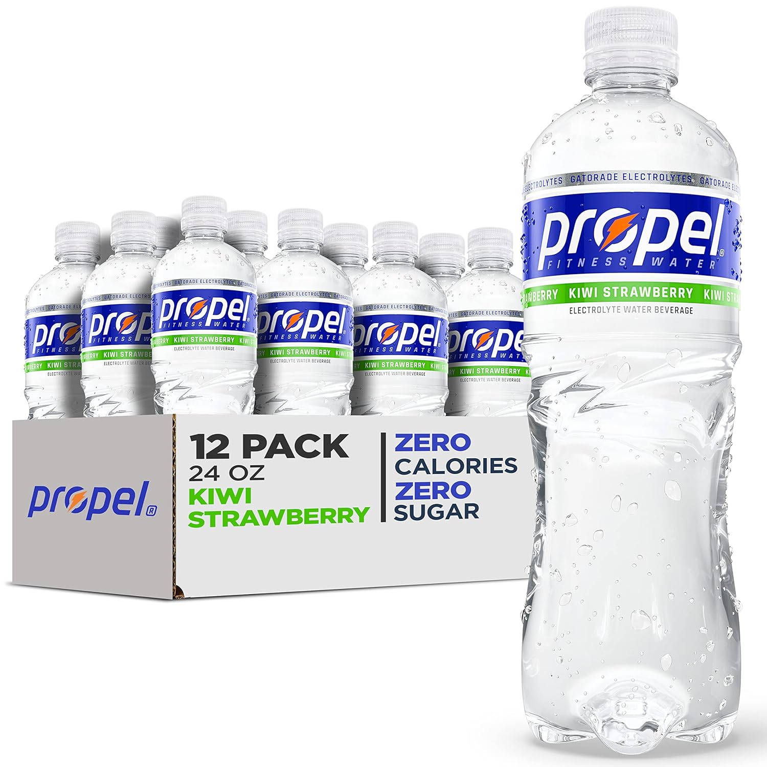 Propel, Kiwi Strawberry, Zero Calorie Water Beverage With Electrolytes & Vitamins C&E, 24 Fl Oz (Pack Of 12)