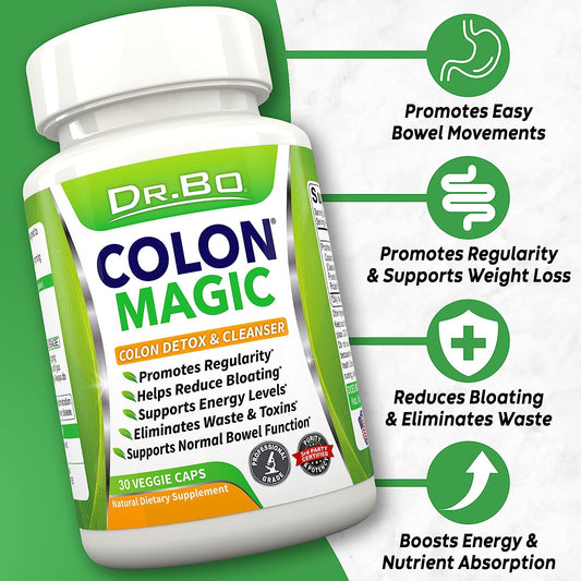 Colon Cleanse Detox Formula - Natural Bowel Cleanser Pills for Intestinal Bloating & Fast Digestive Cleansing - Daily Constipation Relief Supplement Gut, Belly, Stomach - Women Men Herbal Weight Flush