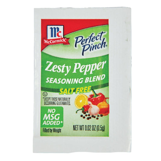 Mccormick Perfect Pinch Zesty Pepper Seasoning Packets, 500 Count - 500 Single Serve Packets Of Salt-Free Pepper Seasoning For Hospitals, Condiment Stations Or Take-Out