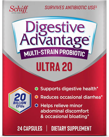 Multi-Strain Support Probiotics Capsules, Digestive Advantage Ultra 20 (24 Count In A Box) - Supports Digestive And Immune Health (Packaging May Vary)