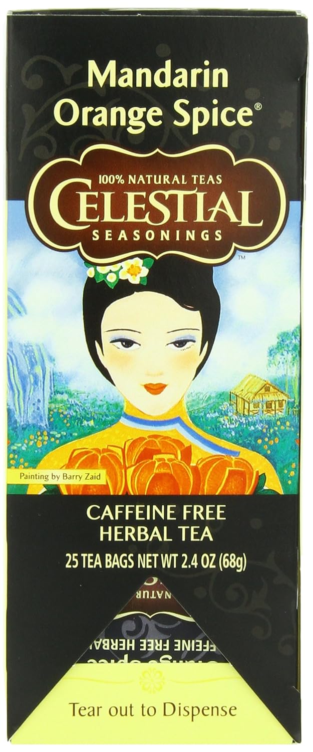 Celestial Seasonings Herbal Tea, Mandarin Orange Spice, 25 Count (Pack Of 6)