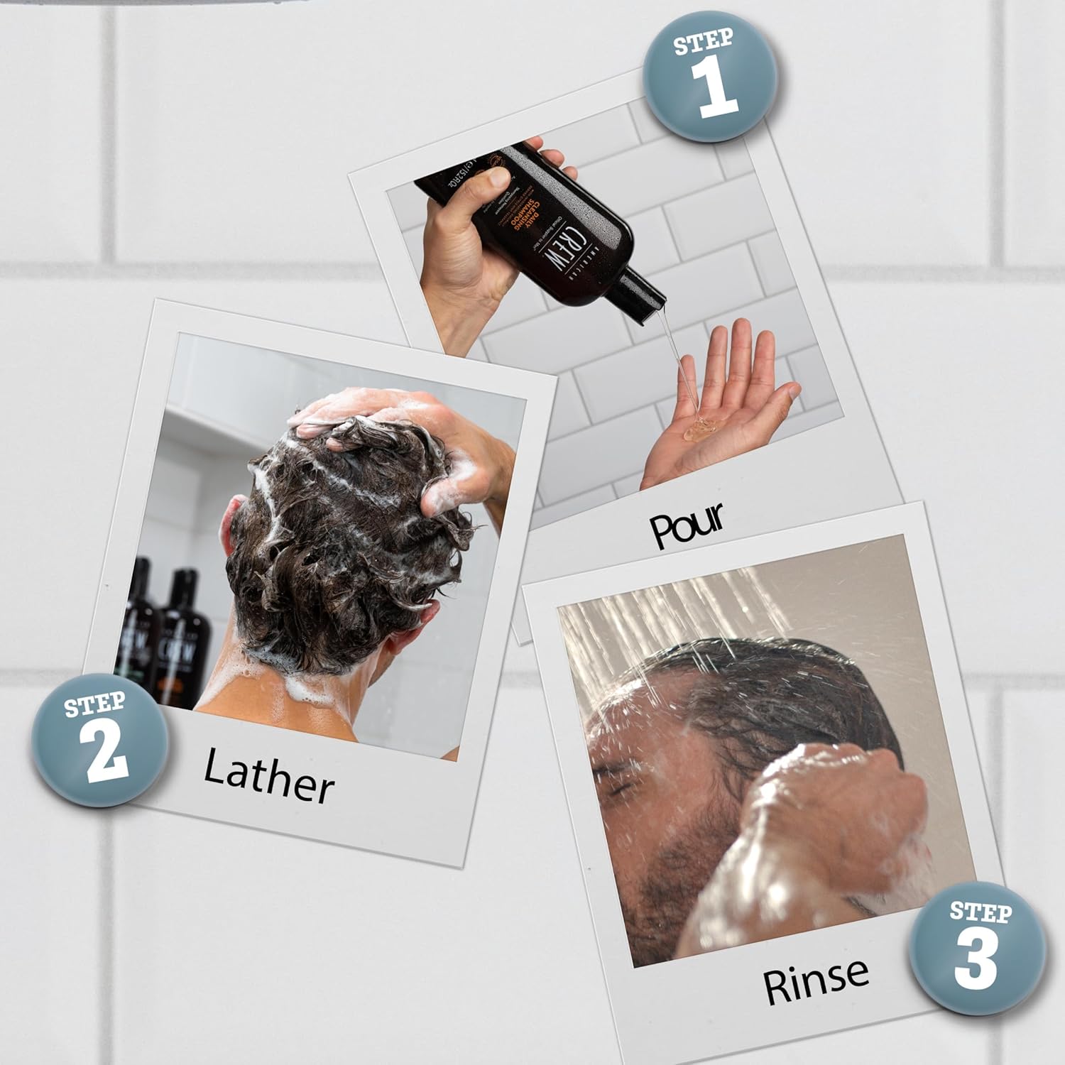 American Crew Shampoo For Men, Daily Cleanser, Naturally Derived, Vegan Formula, Citrus Mint Fragrance, 3.3 Fl Oz : Beauty & Personal Care