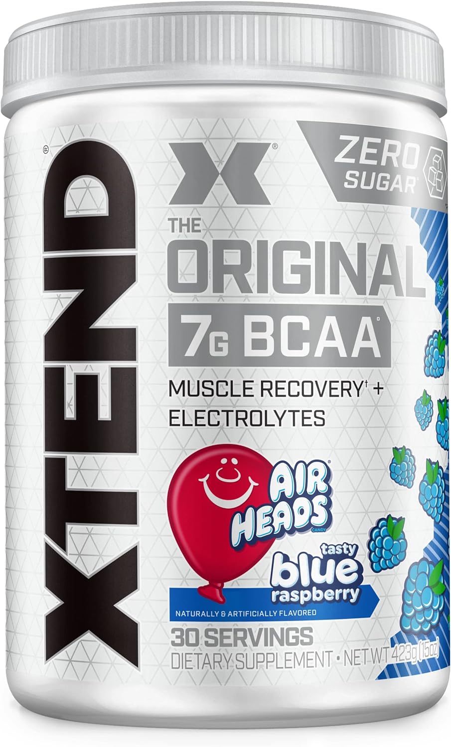 Xtend Original Bcaa Powder Airheads Candy Flavor, 7G Bcaa And 2.5G L-Glutamine, Sugar Free Post Workout Muscle Recovery Drink With Amino Acids For Men & Women, 30 Servings