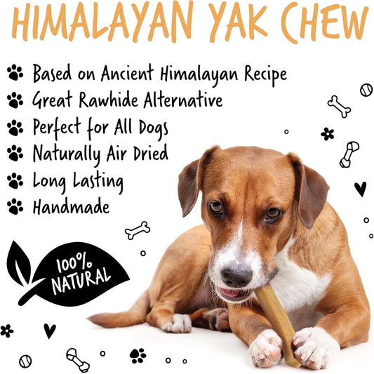 Bugalugs Himalayan Yak Chews for dogs are 100% natural dog treats & puppy treats - Dog dental sticks yak chew are a long lasting healthy dental sticks dogs for Plaque Off & Tartar
