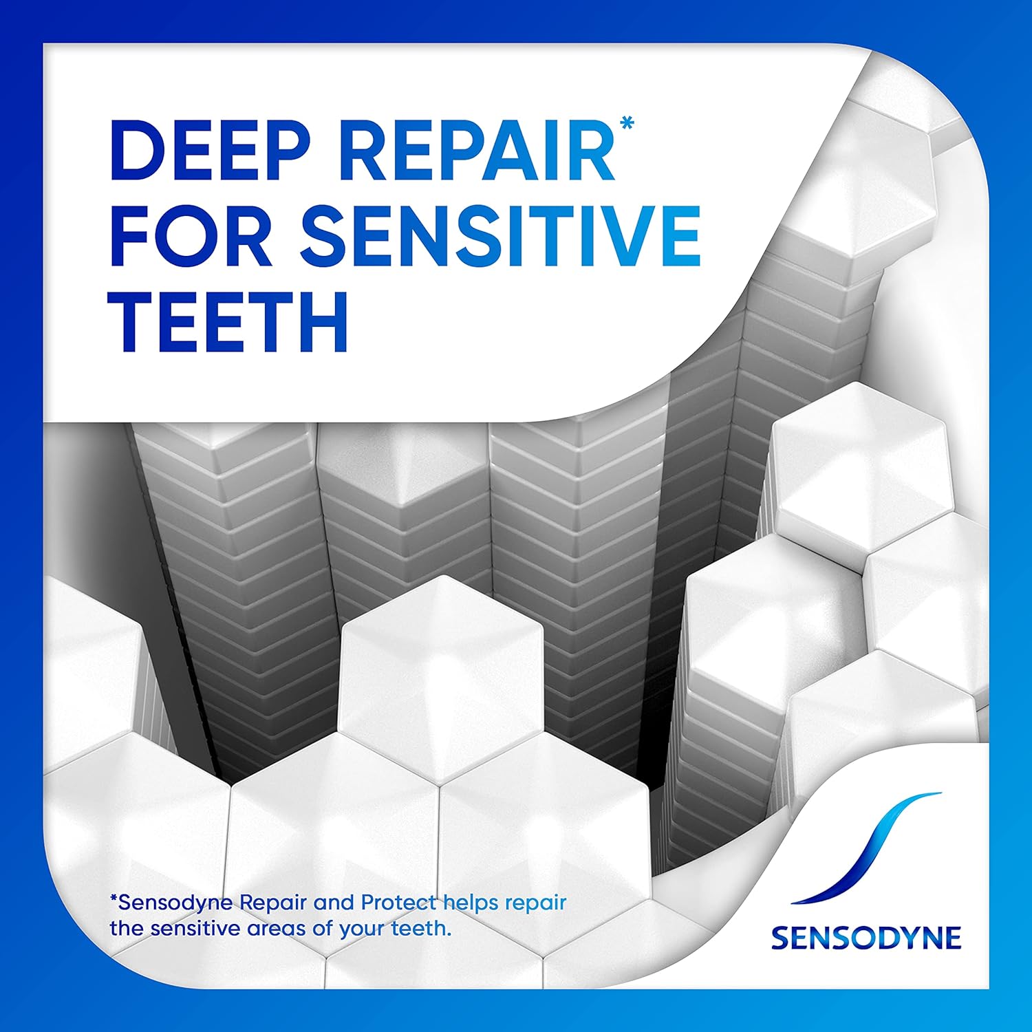 Sensodyne Repair and Protect Whitening Toothpaste, Toothpaste for Sensitive Teeth and Cavity Prevention, 3.4 oz (Pack of 3) : Health & Household