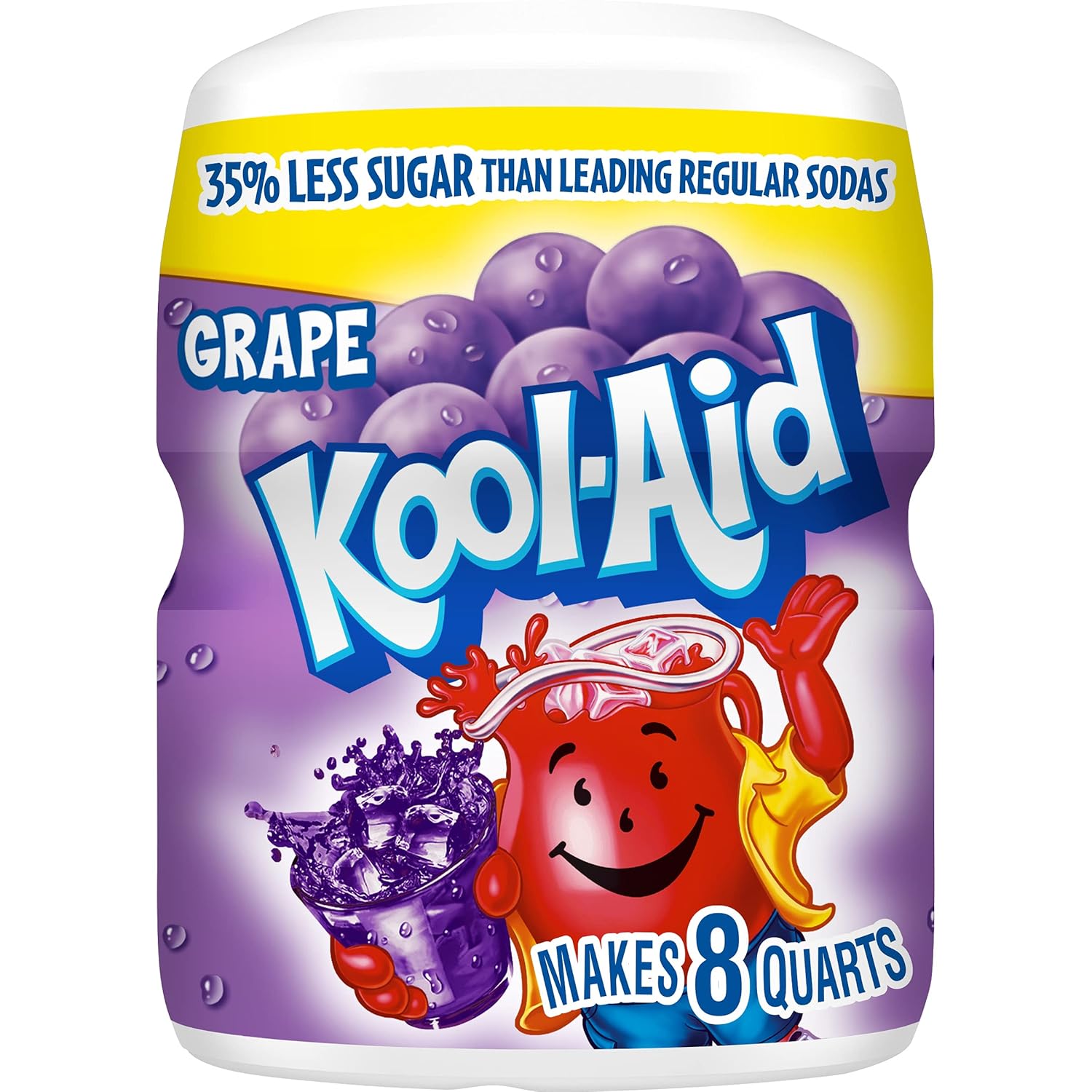 Kool-Aid Caffeine Free Grape Sweetened Powdered Drink Mix 12 Count 19 Oz Canisters