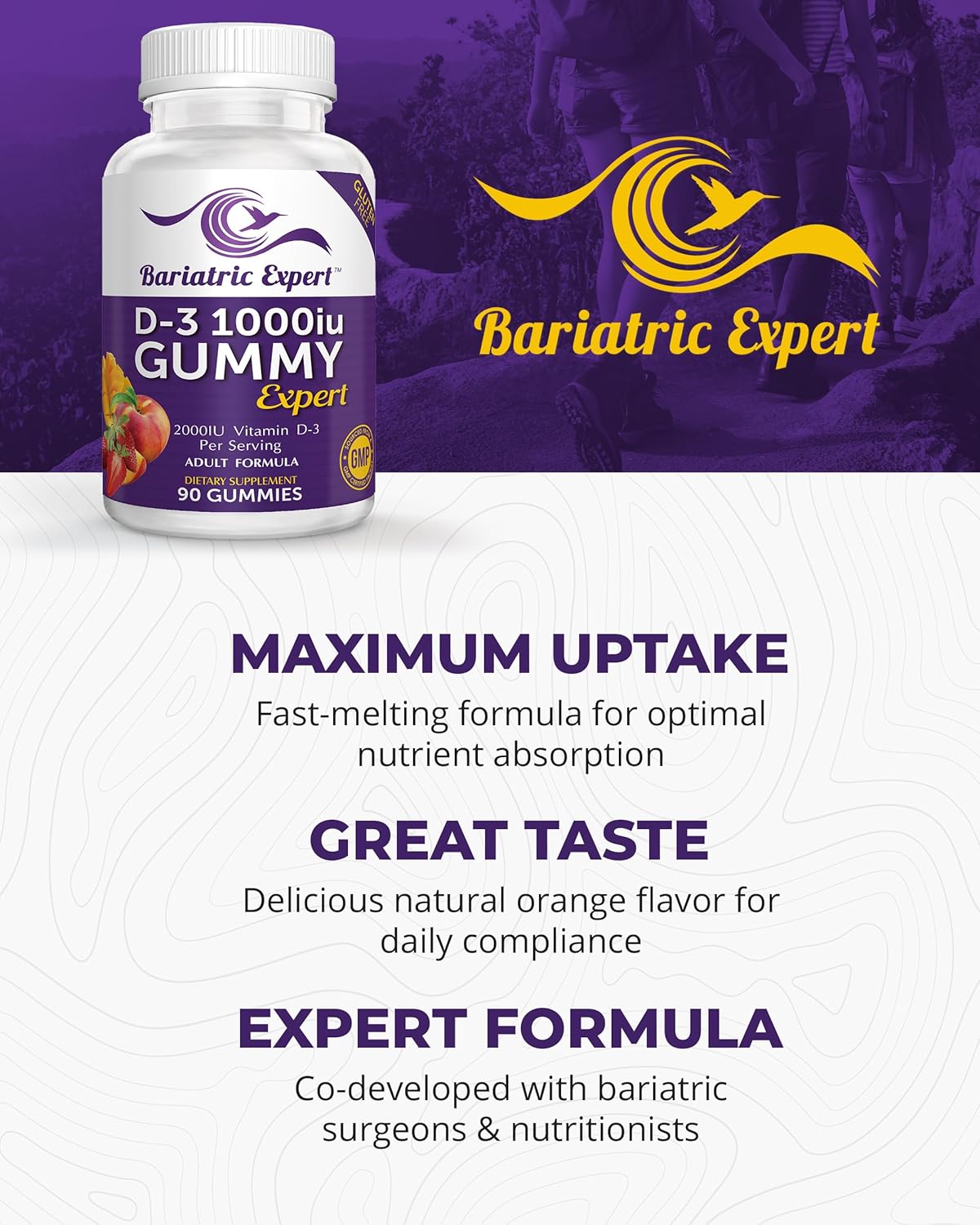 Bariatric Expert D3 Vitamin – Fast-Melting Dietary Supplement For Adults Post Bariatric Surgery, 90 Count : Health & Household
