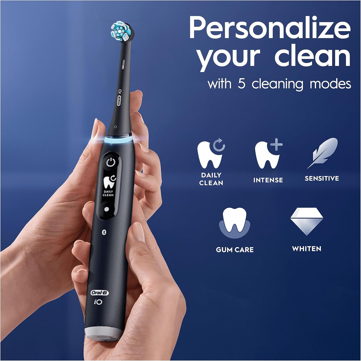 Oral-B iO6 Electric Toothbrushes For Adults, 3 Toothbrush Heads, Travel Case & Toothbrush Head Holder, 5 Modes With Teeth Whitening, 2 Pin UK Plug, Black : Amazon.co.uk: Health & Personal Care